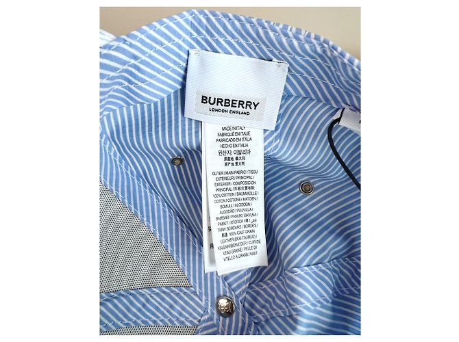 Burberry Baseballkappe Streifenmuster Blau - Ansicht 13