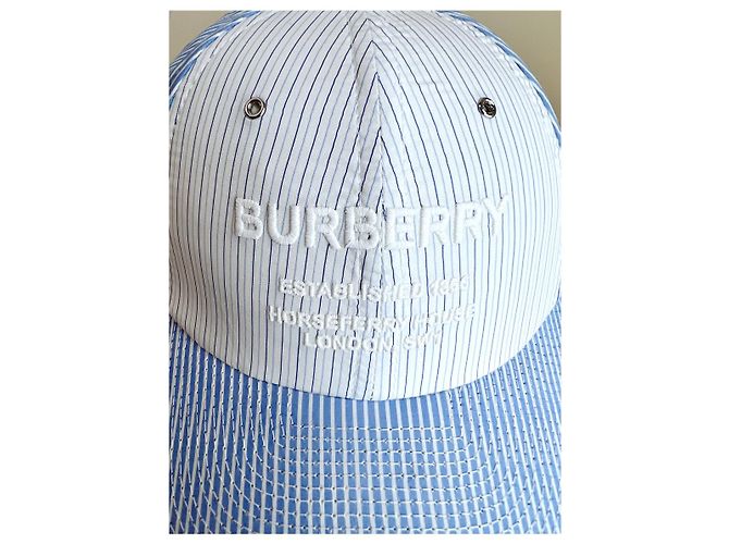 Burberry Baseballkappe Streifenmuster Blau - Ansicht 15