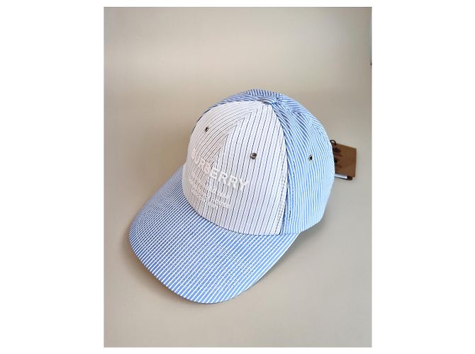 Burberry Baseballkappe Streifenmuster Blau - Ansicht 6