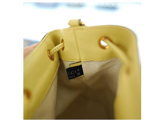 Gucci Mini Borsa a secchiello UKMBG in tela gialla UKMBG Giallo - vista 10