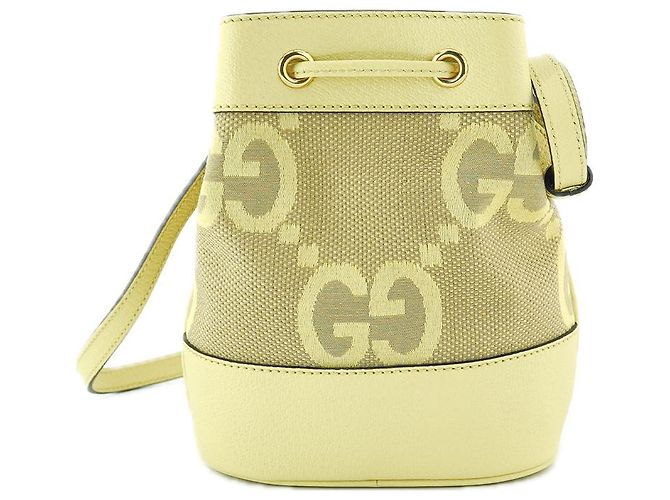 Gucci Mini Borsa a secchiello UKMBG in tela gialla UKMBG Giallo - vista 18