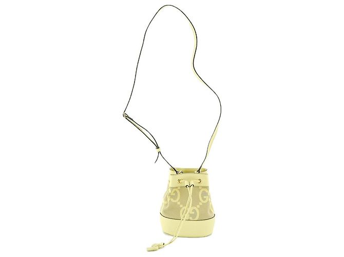 Gucci Mini Borsa a secchiello UKMBG in tela gialla UKMBG Giallo - vista 19