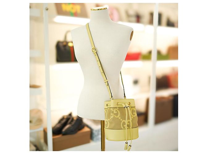 Gucci Mini Borsa a secchiello UKMBG in tela gialla UKMBG Giallo - vista 2