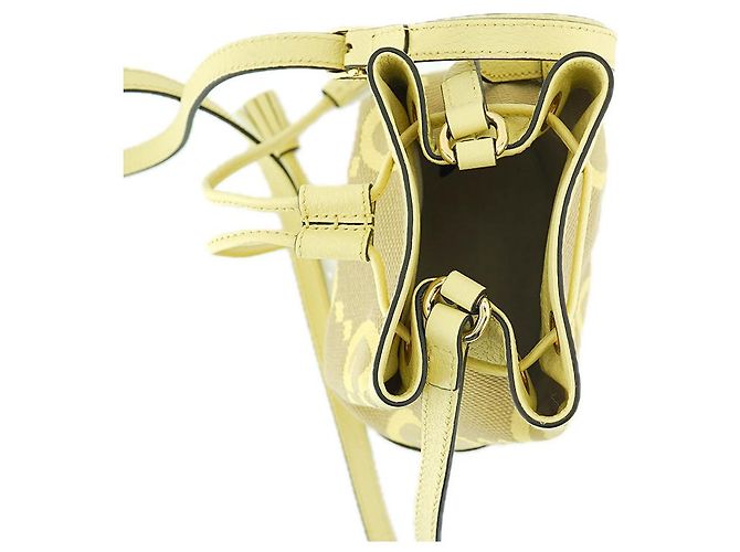 Gucci Mini Borsa a secchiello UKMBG in tela gialla UKMBG Giallo - vista 20