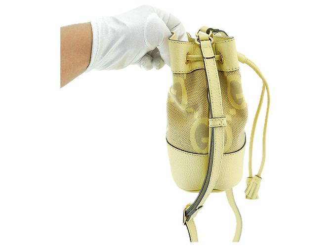 Gucci Mini Borsa a secchiello UKMBG in tela gialla UKMBG Giallo - vista 22