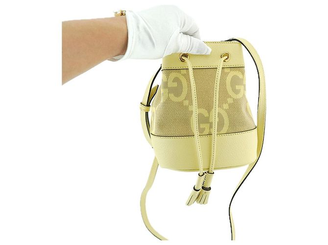Gucci Mini Borsa a secchiello UKMBG in tela gialla UKMBG Giallo - vista 23