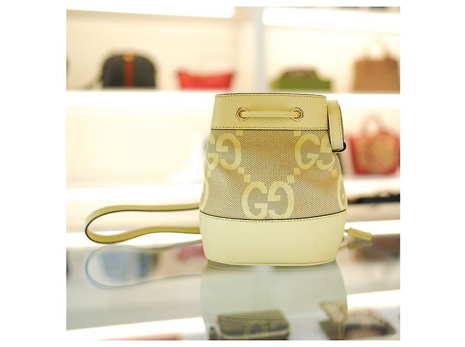 Gucci Mini Borsa a secchiello UKMBG in tela gialla UKMBG Giallo - vista 6