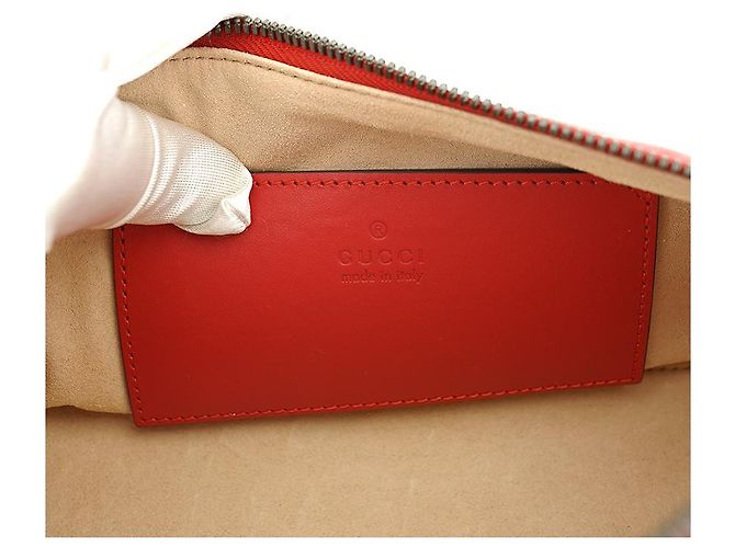 Gucci Borsa a Spalla Marmont Matelassé AABZB Rosso - vista 16
