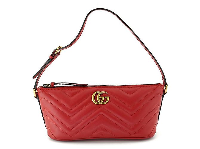 Gucci Borsa a Spalla Marmont Matelassé AABZB Rosso - vista 6