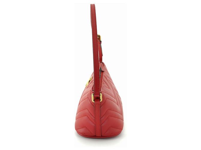 Gucci Borsa a Spalla Marmont Matelassé AABZB Rosso - vista 8
