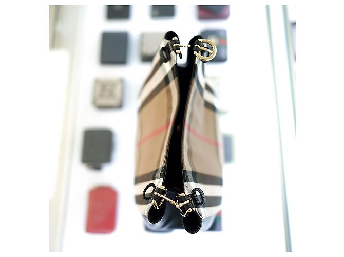 Burberry Borsa tote in tela nera, borsa di lusso per donne Nero - vista 13