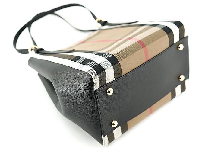 Burberry Borsa tote in tela nera, borsa di lusso per donne Nero - vista 26