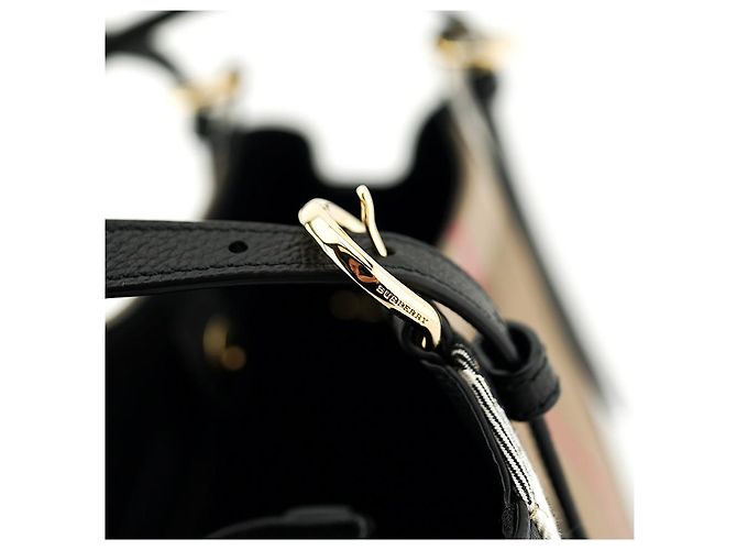 Burberry Borsa tote in tela nera, borsa di lusso per donne Nero - vista 27