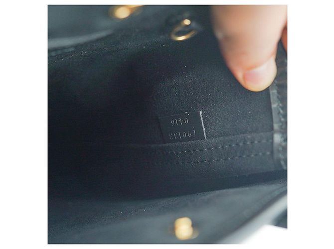 Gucci Mini Borsa Tote AADLO in Pelle Nera Borsa a Spalla Due Vie Nero - vista 9