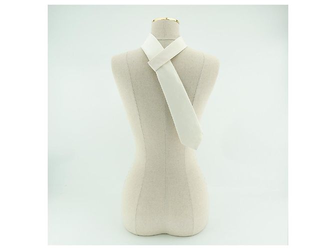 Burberry Cravatta in seta bianca Manston Bianco - vista 5