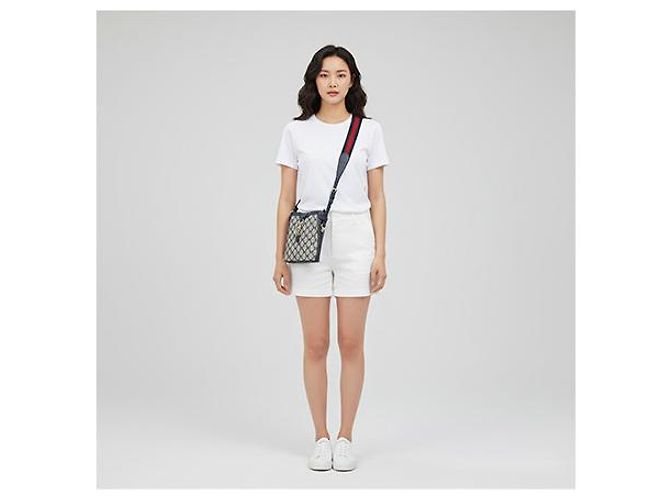 Gucci Piccola Borsa a Spalla in Tela Blu Navy FADAC - vista 8
