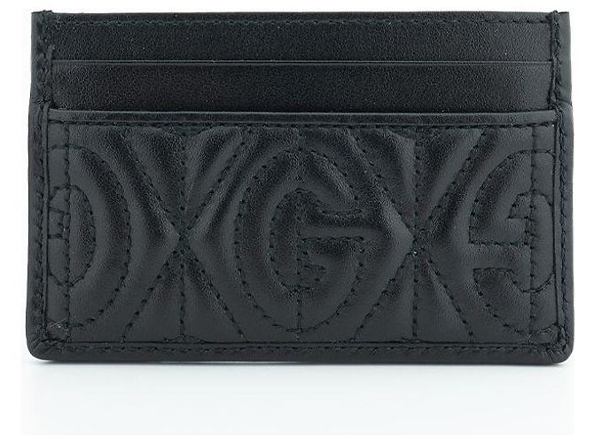 Gucci Tarjetero de cuero negro - vista 5