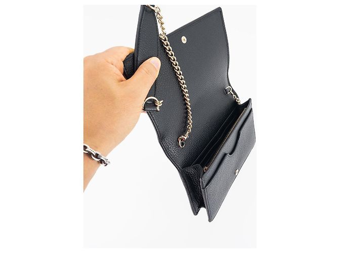 Gucci Bolso cruzado Soho de cuero negro, mini bolso de cadena - vista 14