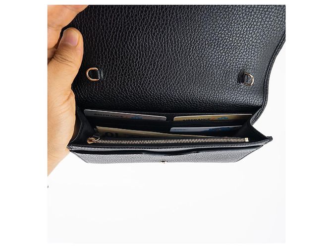 Gucci Bolso cruzado Soho de cuero negro, mini bolso de cadena - vista 17