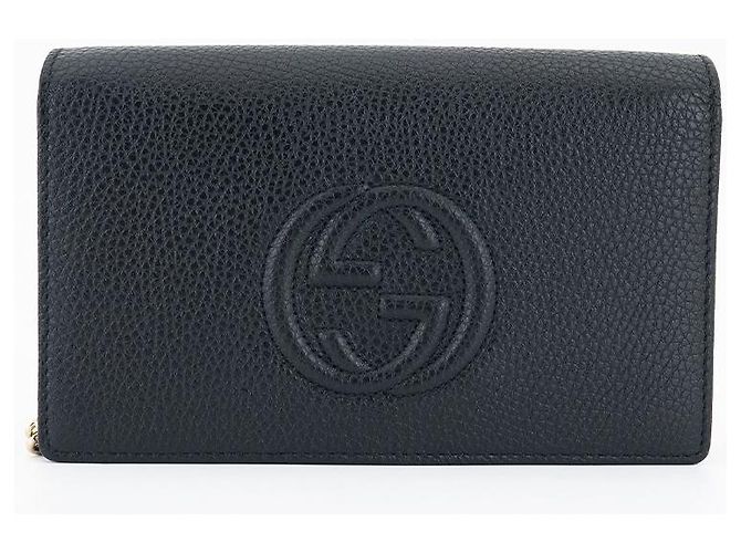 Gucci Bolso cruzado Soho de cuero negro, mini bolso de cadena - vista 6