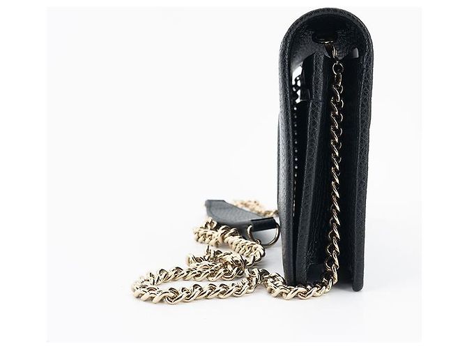 Gucci Bolso cruzado Soho de cuero negro, mini bolso de cadena - vista 9
