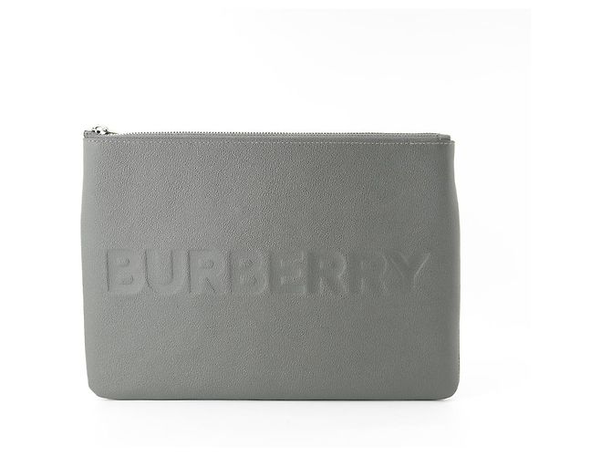 Burberry Borsa a mano in pelle grigio carbone Marrone - vista 2