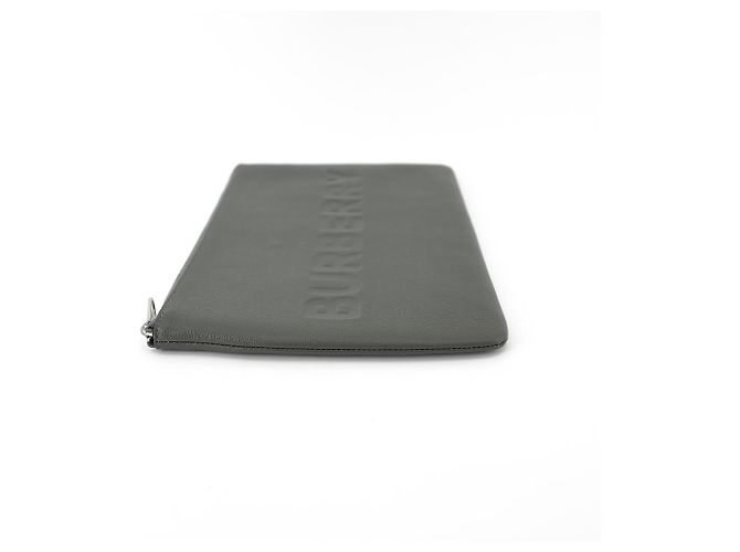 Burberry Borsa a mano in pelle grigio carbone Marrone - vista 4