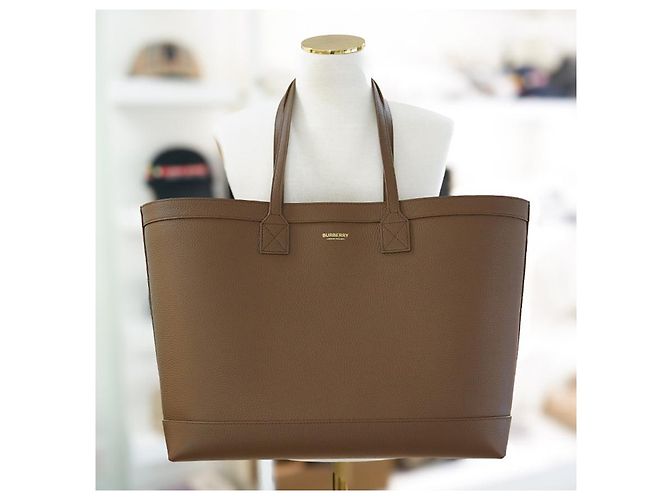 Burberry Borsa a spalla media London in pelle marrone - vista 14
