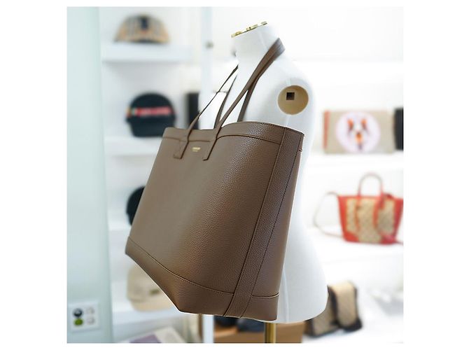 Burberry Borsa a spalla media London in pelle marrone - vista 15