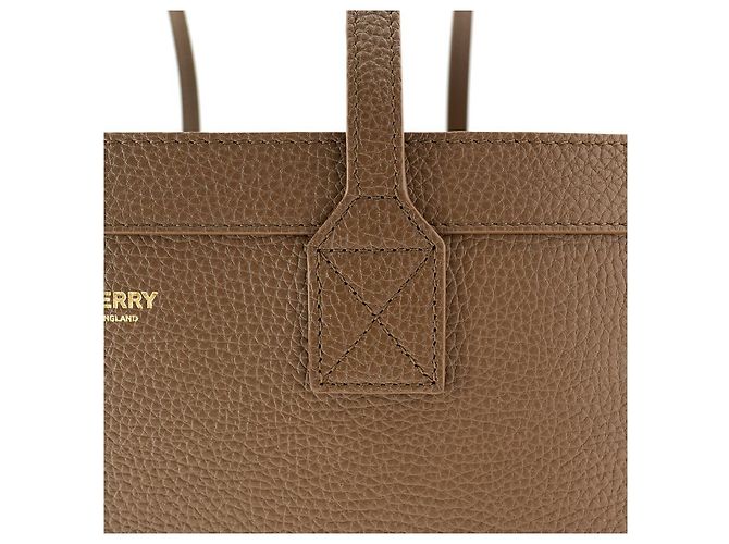 Burberry Borsa a spalla media London in pelle marrone - vista 22
