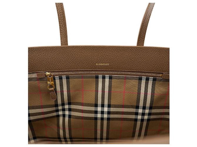 Burberry Borsa a spalla media London in pelle marrone - vista 23