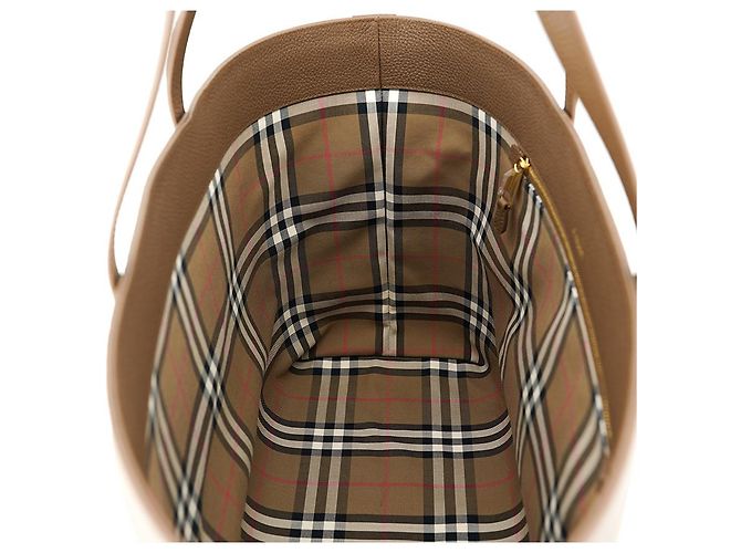 Burberry Borsa a spalla media London in pelle marrone - vista 24