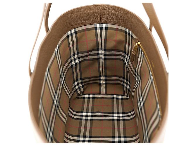 Burberry Borsa a spalla media London in pelle marrone - vista 4