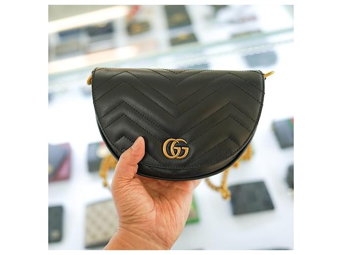 Gucci Borsa a tracolla mini Marmont DTDHT Nero - vista 10