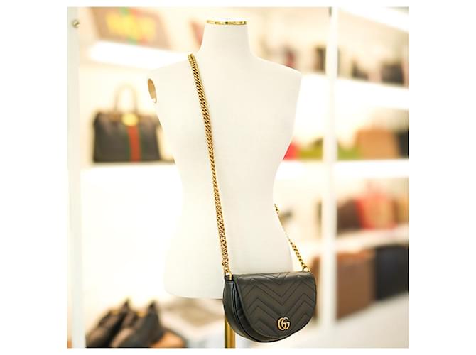 Gucci Borsa a tracolla mini Marmont DTDHT Nero - vista 2