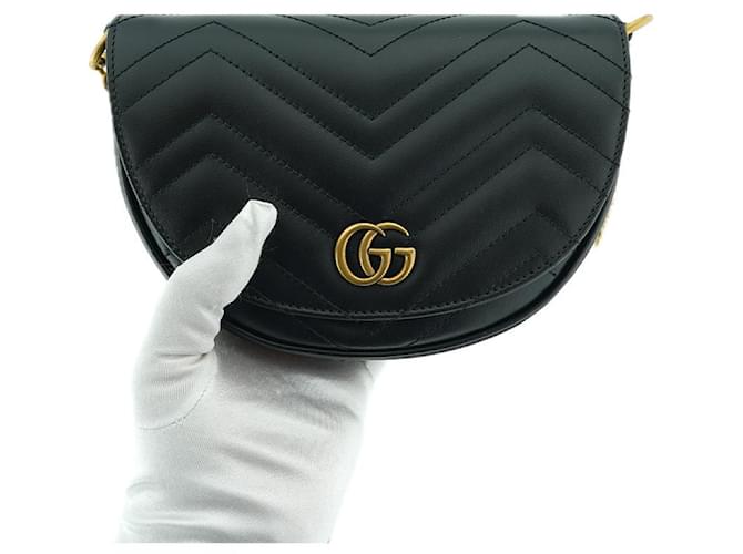 Gucci Borsa a tracolla mini Marmont DTDHT Nero - vista 23