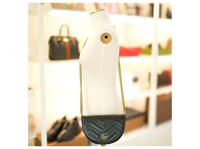 Gucci Borsa a tracolla mini Marmont DTDHT Nero - vista 3