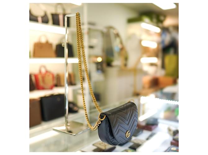 Gucci Borsa a tracolla mini Marmont DTDHT Nero - vista 5