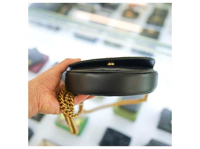 Gucci Borsa a tracolla mini Marmont DTDHT Nero - vista 7