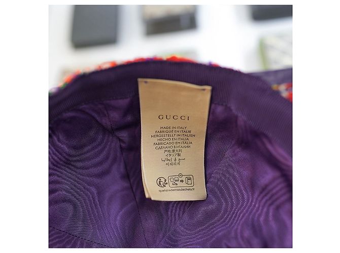 Gucci Baseballmütze aus rotem Tweedwoll, Luxus-Hut, Geschenk - Ansicht 13