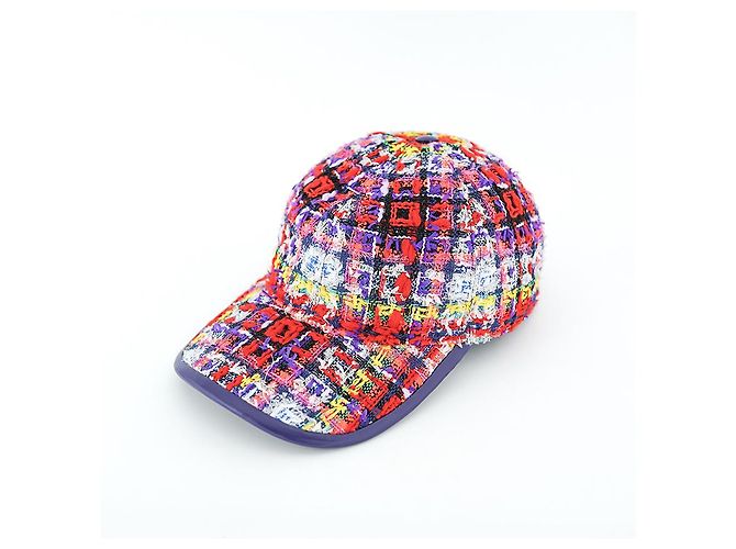 Gucci Baseballmütze aus rotem Tweedwoll, Luxus-Hut, Geschenk - Ansicht 21
