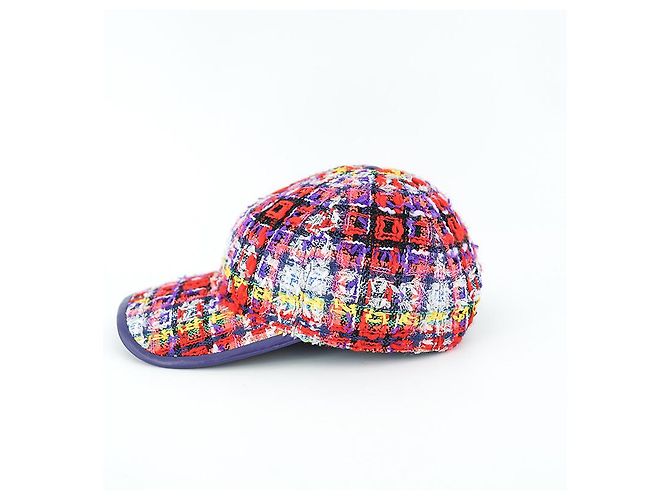 Gucci Baseballmütze aus rotem Tweedwoll, Luxus-Hut, Geschenk - Ansicht 22