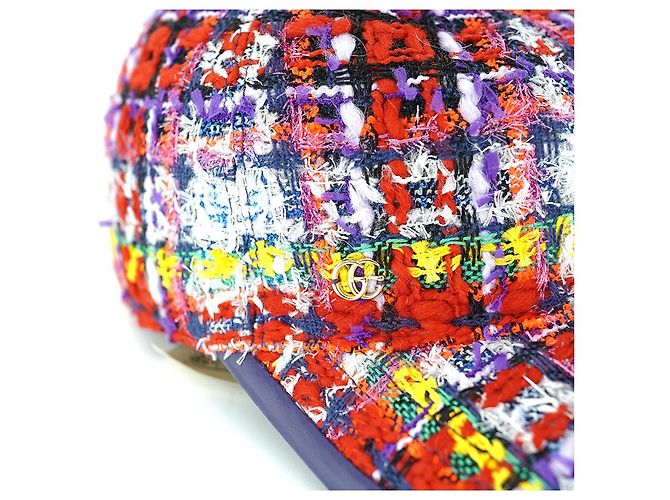 Gucci Baseballmütze aus rotem Tweedwoll, Luxus-Hut, Geschenk - Ansicht 29