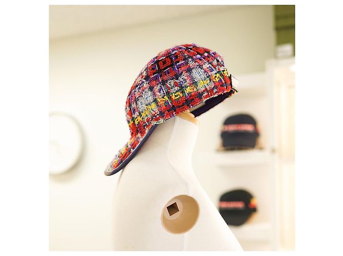 Gucci Baseballmütze aus rotem Tweedwoll, Luxus-Hut, Geschenk - Ansicht 5