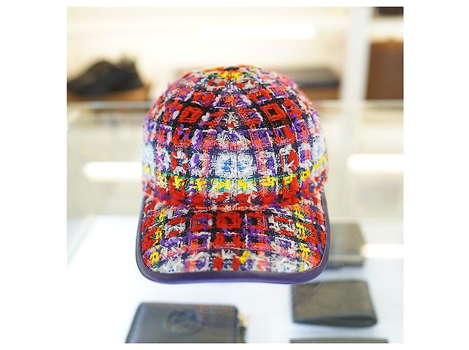 Gucci Baseballmütze aus rotem Tweedwoll, Luxus-Hut, Geschenk - Ansicht 6