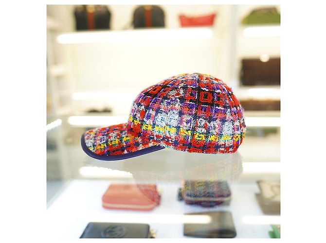 Gucci Baseballmütze aus rotem Tweedwoll, Luxus-Hut, Geschenk - Ansicht 8
