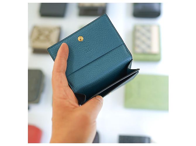 Gucci Visitenkartenhalter aus schwarzem Leder - Ansicht 12