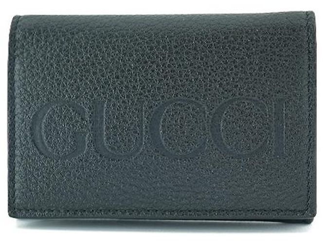 Gucci Visitenkartenhalter aus schwarzem Leder - Ansicht 13