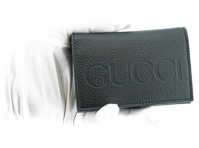 Gucci Visitenkartenhalter aus schwarzem Leder - Ansicht 16