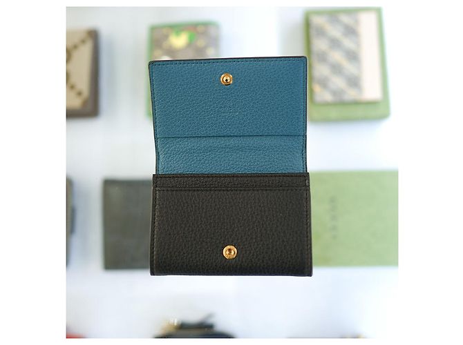 Gucci Visitenkartenhalter aus schwarzem Leder - Ansicht 6